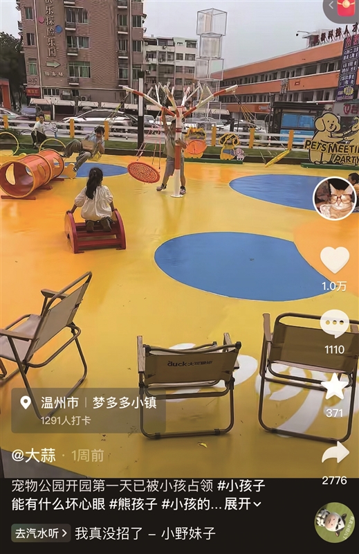 宠物乐园变“儿童乐园”?市民:人宠混用游乐设施存有隐患 宠物乐园变“儿童乐园”?市民:人宠混用游乐设施存有隐患